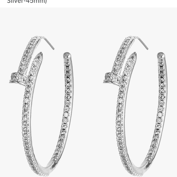 Jewelry - Silver Earrings Trendy Chunky Hoops